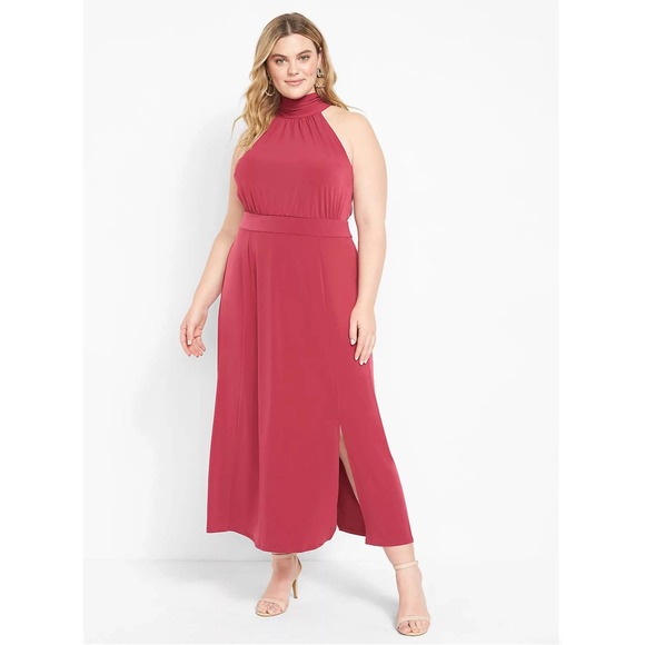 Lane Bryant Dresses & Skirts - Lane Bryant halter tie-neck maxi dress